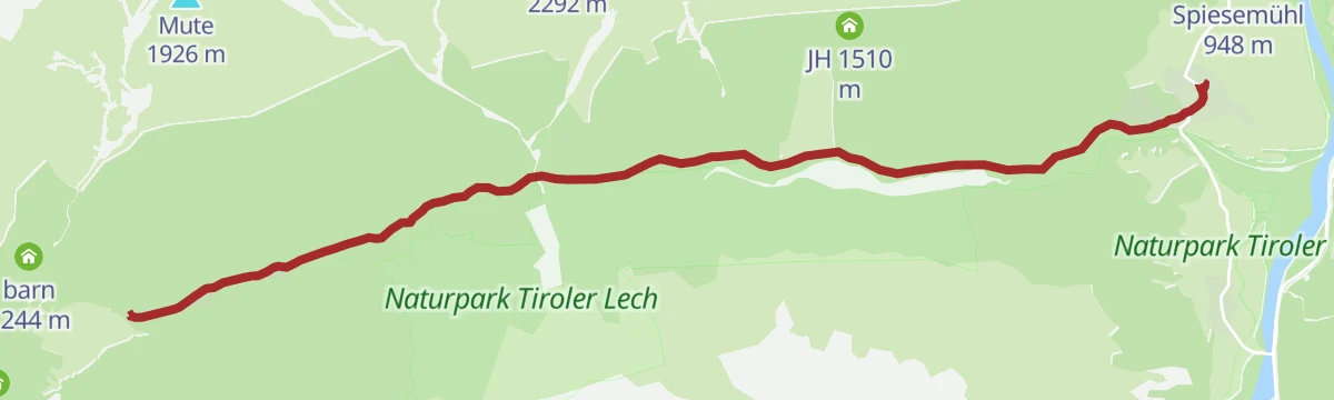 Route map: Ins Auszeitdorf Hinterhornbach